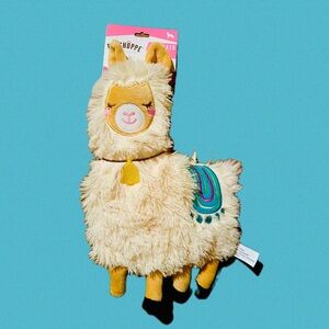 2/$10, 3/$12 Fluffy Llama Plush Large Dog Toy - Cream and Tan